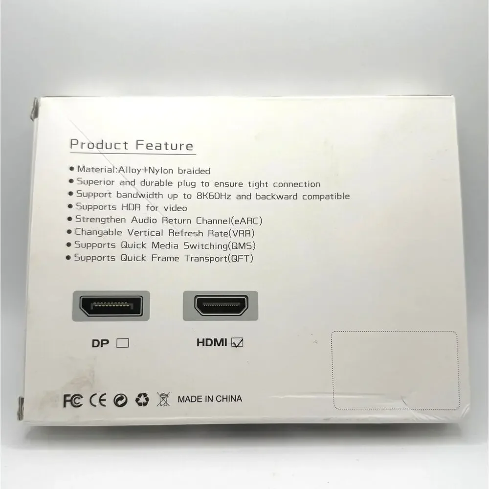 Daofaziran 8K Ultra HD HDMI/DP Cable Made in China